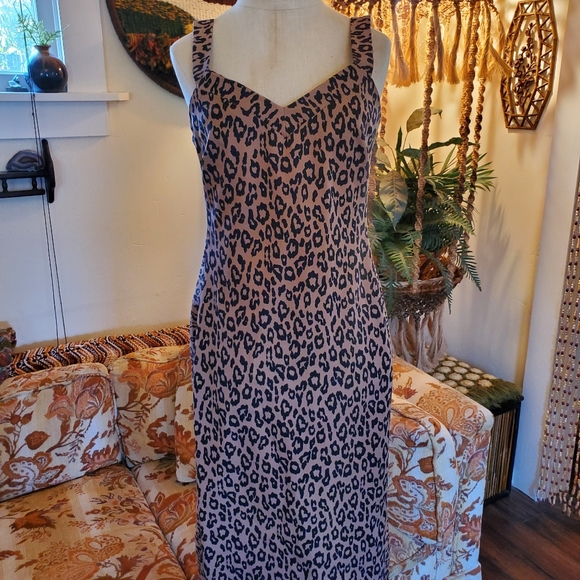 Banana Republic Leopard Print Dress Sz 4 - Picture 4 of 4